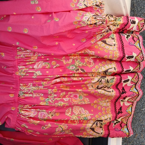 Anthropologie Raquel Long Sleeve Beaded Embroidered Mini Wrap Dress Pink M - Picture 13 of 17